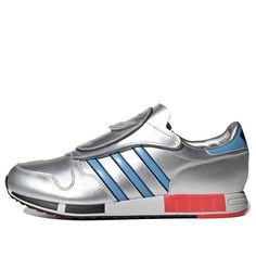 Adidas Micropacer 'Metallic Silver' FY7687 (SNKR) Adidas Micropacer, Sneakers Adidas, Silver Lights, Low Top Sneakers, Silver Blue, Adidas Men, Low Top