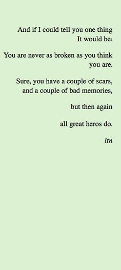 a poem written in black on a green background with the words, and if i could tell you one thing it would be