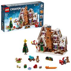 the lego creator christmas house is in its box