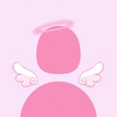 an angel with two wings on a pink background