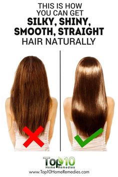 Shiny Hair Diy, Homemade Hair Mask Recipes, Straight Hair Tips, Straight Haircuts, Silky Shiny Hair, Natural Straight Hair, Silky Smooth Hair, Homemade Hair Products, Hair Straightening