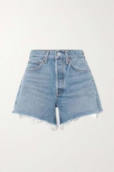 Parker distressed denim shorts Long Denim Shorts Outfit, Long Denim Shorts, Denim Shorts Outfit, High Waisted Denim Shorts, Nashville Outfits, Distressed Denim Shorts, Short En Jean, Light Denim, Jeans Shorts