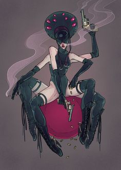 Lenka Simeckova, Neon Witch, Robot Project, Photo Manga, Futurism, Cthulhu, Creature Design