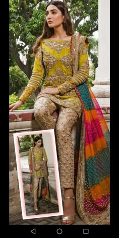 Beautiful mehndi bridesmaid Mehndi Bridesmaid, Mehndi Outfit Bridesmaids, Mehendi Outfits, Pakistani Formal Dresses