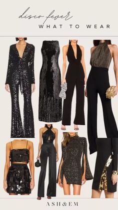 Glam Outfits Party, Glam Looks Outfit, Glitz And Glam Outfit Ideas, Studio 54 Party Outfits, Party Outfit Formal