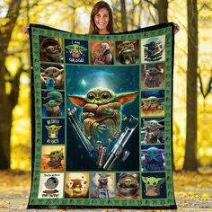 the baby yoda star wars blanket