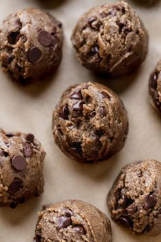 chocolate chip cookies with text overlay that says easy to make espresso cookies