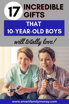 Are you looking for the perfect gift for a 10-year-old boy? Check out this list of 17 of the Best Gifts for 10 Year Old Boys in 2019. Includes gifts under $10 and gifts under $20, some cheap gifts, and splurge gifts too. These are also great birthday gifts for 10-year-old boys. #gifts #giftideas Splurge Gifts, Family Money, College Student Gifts, Mother Daughter Gifts, 16th Birthday Gifts, Gifts Under 10, Cheap Gifts, Birthday Gifts For Boys