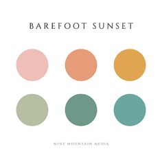 the cover art for barefoot sunset's mint mountain media album, which features four different colors