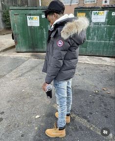 Canada Goose Drip, Winter Drip Outfits Men, Canada Goose Mens Outfit, Mens Hairstyles Curly, Drip Fits, Drip Drip, Canada Goose Mens