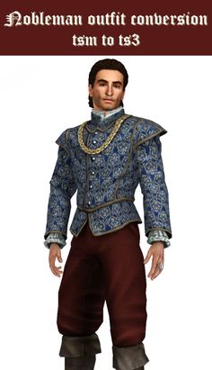 an image of a man dressed in medieval clothing with text that reads,'the gentleman outfit