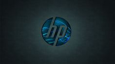 the hp logo is shown in blue and black with some lightenings on it