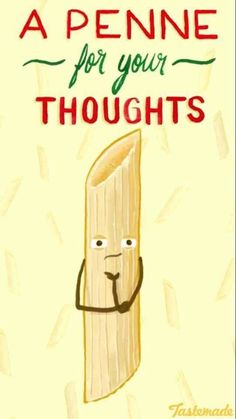 a book cover with an image of a pencil and the words, a penne for your thoughts