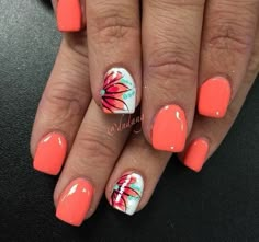 60+ Summer Nail Art 2019 Ideas to give you that invincible shine and confidence - Hike n Dip Bright Summer Nails Designs, White Manicure, Nagellack Trends, Bright Summer Nails, Summer Nail Art, Nail Designs Glitter, Dipped Nails, Nail Art Summer