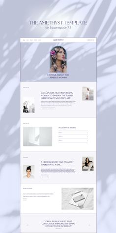 The Amethyst Template: A sophisticated and alluring website template for Squarespace 7.1 Purple Website Design, Purple Website, Website Design Inspiration Layout, Photography Website Design, Feminine Wordpress Theme, Trust Your Intuition, Website Portfolio