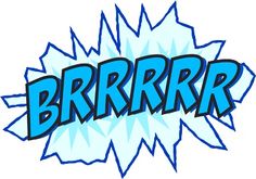 an image of the word bbrrrrr in blue and black