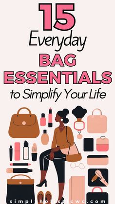 Woman with purse. 15 Everyday Bag Essentials to Simplify Your Life Purse Packing Ideas, Work Bag Essentials List, Must Have Purse Essentials, Handbag Checklist Everyday, School Purse Essentials, Small Bag Essentials, Bags Every Woman Should Own, Stuff To Put In Your Purse, Minimalist Bag Essentials