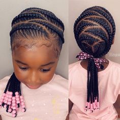 Hairstyle For Little Black Girls Braided, Braids For Kids Black Natural Hair, Protective Hairstyles For Little Black Girls Easy, Little Black Girls Braided Hairstyles For Kids Ponytail, Braid Hairstyles For Little Black Girls Easy, Hairstyles For Little Black Girls Easy Braided, Cornrow Hairstyles For School Kids, Cornrow Hairstyles For Black Girls Kids, Simple Braids For Kids Black Hair