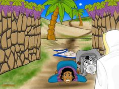 a cartoon scene with a person laying on the ground