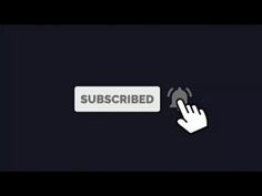 a hand clicking the button on a black background that says subscribed,