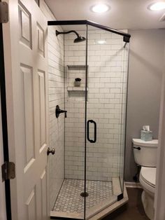 Bathroom With Small Shower Stall, Shower Across From Toilet, Standup Shower Remodel Small Bathrooms, Small Stall Shower Ideas, Small Bathroom Layouts With Shower Only, Basement Washroom Ideas, Small Standing Shower Ideas, Small Corner Shower Ideas, Small Stand Up Shower Ideas