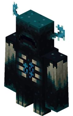 an image of a black and blue pixellated character