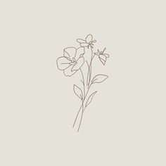 a line drawing of flowers on a gray background