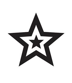 a black and white star on a white background