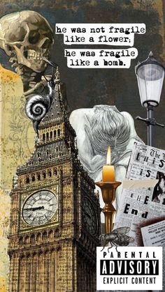 a collage with an image of the big ben clock tower