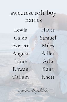 a woman sitting on top of a sandy beach next to the ocean with words written in different languages