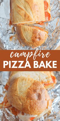 this campfire pizza bake is so good it's easy to make and looks delicious