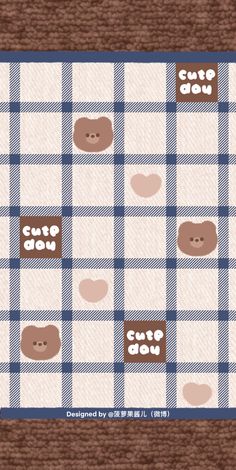 an image of a table cloth with teddy bears on it and the words cut out