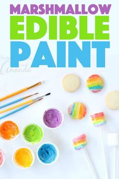 marshmallow edible paint is an easy and fun way to decorate your home or office