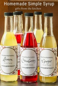 homemade simple syrup gifts from the kitchen