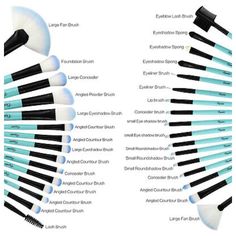 Makeup Brushes Essential Eyeshadow Eyeliner Face Powder Cream Liquid Cosmetic Brushes Kit With Cruelty-Free Synthetic Fiber Bristles, 32pcs Set, Aqua Color. New In Package. Details: * 32 Piece Professional Brush * Handle Material: Wood * Hair Material: Synthetic Fiber & Pony Hair * Convenient And Portable, An Important Beauty Essential For You * Adopts High Quality Nylon Hair Which Provides Superb Ability To Hold Powder, Soft And Pleasing For Your Skin. * Ideal For Professional Salon Or Diy User Makeup Brush Uses, Essential Makeup Brushes, Face Tools, Blusher Brush, Makeup Brushes Set, Mascara Brush, Make Up Brushes, Eye Makeup Brushes, Eyeshadow Eyeliner