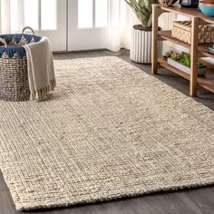 Natural jute fiber and a chunky texture make this handwoven rug a great addition to your home. The solid color works almost anywhere, in both modern or traditional rooms. This rug is reversible for longer wear. JONATHAN Y NATURAL FIBER Pata Fringe 3 X 5 (ft) Jute Light Ivory Indoor Solid Bohemian/Eclectic Area Rug in Yellow | NRF102B-3 Jute Lights, Jute Rug Living Room, Eclectic Area Rug, Braided Area Rugs, Synthetic Rugs, Clean Bedroom, Natural Area Rugs, Jute Area Rugs, Light Ivory