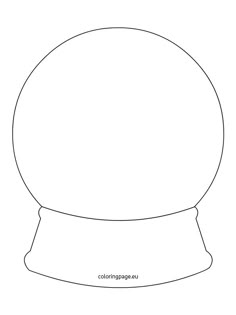 a drawing of a snow globe with the word coloring page below it in black and white