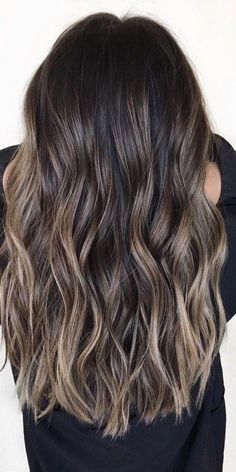 42+ Balayage Hair Color Ideas for Brunettes in 2019-2020 - Beauty Tips#balayage #beauty #brunettes #color #hair #ideas #tips #brownhair Ash Brown Hair, Coloured Hair, Brunette Balayage Hair, Long Hair Color, Big Chop, Balayage Brunette, Long Locks, Brown Blonde Hair