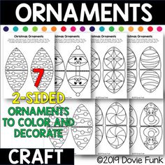 an easter egg coloring page for kids to color and decorate with the numbers seven - sided