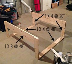 a bed frame with measurements for the headboard and foot board