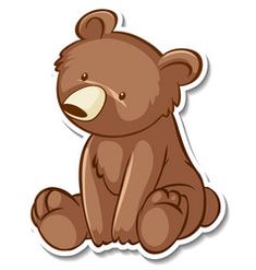 a brown teddy bear sitting on the ground with its mouth open and eyes closed, looking at