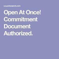 the words open at once commentment document authorized