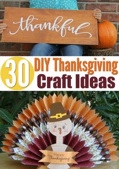 thanksgiving crafts for kids that are easy to make and great for the classroom or home