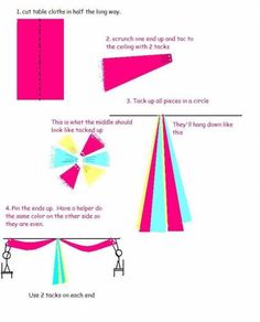 the instructions for how to make an origami umbrella