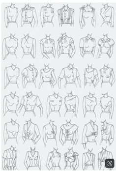 an image of different types of blouses