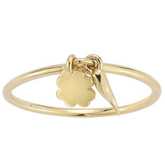 This adorable 14k gold good luck charms ring from LUMINOR GOLD is sure to quickly become a favorite piece in any jewelry collection. Click on this JEWELRY & WATCHES GUIDE to learn about fit, styles, materials and more! This adorable 14k gold good luck charms ring from LUMINOR GOLD is sure to quickly become a favorite piece in any jewelry collection. Click on this JEWELRY & WATCHES GUIDE to learn about fit, styles, materials and more! FEATURES Ring width: 1 mm Shank style: stackable Nickel free M Good Luck Charms, Luck Charms, Charm Rings, Stackable Rings, Womens Jewelry Rings, Gold Finish, Good Luck, Jewelry Collection, Jewelry Watches