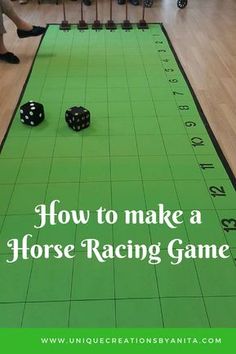 how to make a horse racing game with dices on the ground and people standing around