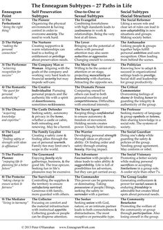 Instinctual Subtypes — THE ENNEAGRAM AT WORK Tritypes Enneagram, Leadership Retreat