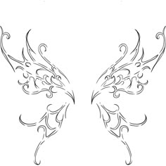 an image of two wings with swirls on them