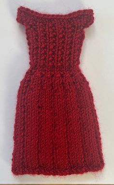 Hand knitted Patterned dress. Knitted with high quality wool Deep Red Dress, Patterned Dress, Doll Dresses, Deep Red, Doll Dress, Dress Patterns, Doll Toys, Hand Knitting, Red Dress